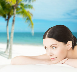 Image showing smiling woman in spa salon