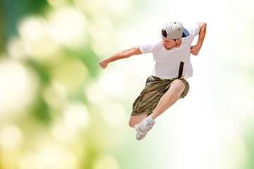 Image showing male dancer jumping in the air