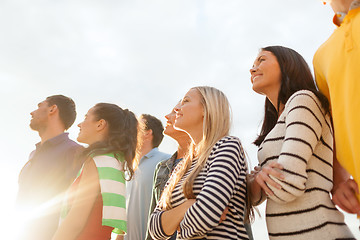 Image showing group of friends having fun on the beach