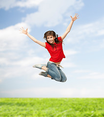 Image showing girl jumping