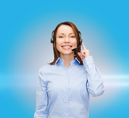 Image showing friendly female helpline operator