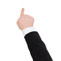Image showing close up of businessman pointing to something