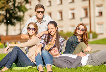 Image showing group of students or teenagers hanging out