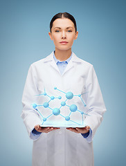 Image showing female doctor without stethoscope and tablet pc