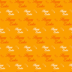 Image showing Happy Easter Letter Orange Seamless Background