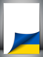 Image showing Ukraine Country Flag Turning Page