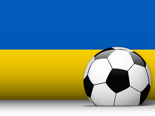 Image showing Ukraine Soccer Ball with Flag Background