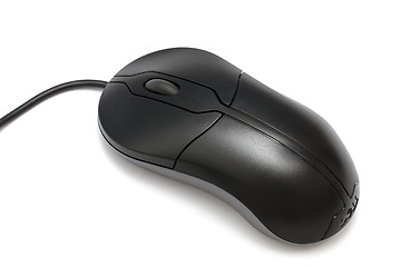 Image showing Black computer mouse