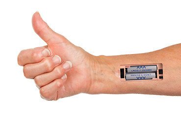 Image showing Robot - Insert the battery in an arm