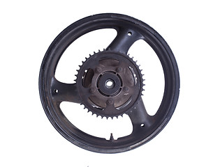 Image showing Used rim of a motorcycle