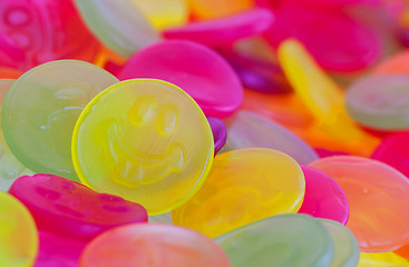 Image showing Colorful candy faces