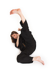 Image showing woman doing karate