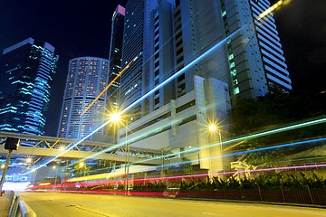 Image showing Hong Kong traffic at night