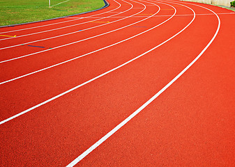 Image showing Track running lanes