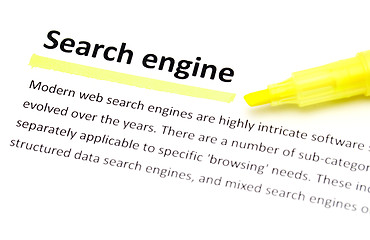 Image showing Definition of search engine