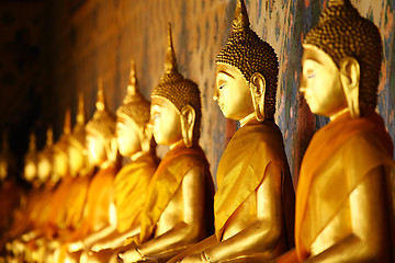 Image showing Golden buddha in temple