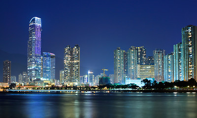 Image showing Hong Kong skyline at night