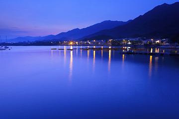 Image showing Seascape at night