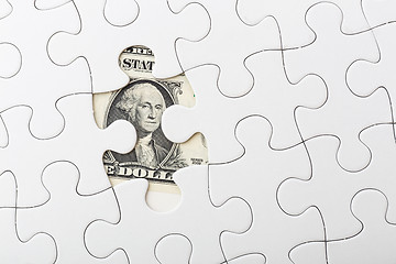 Image showing White puzzle with USD