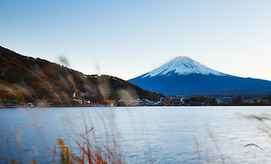 Image showing Mountain fuji with lake kawaguchiko