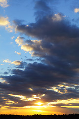 Image showing Sunset sky