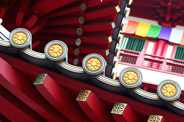 Image showing Chinese temple roof eaves