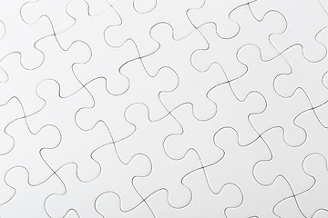 Image showing Completed white puzzle