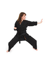 Image showing woman doing karate