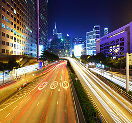 Image showing Hong Kong city at night