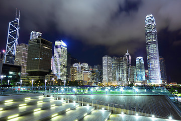 Image showing Commercial district in Hong Kong at night