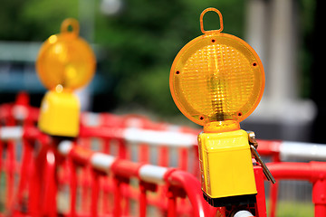 Image showing Orange construction light 