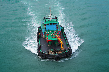 Image showing Fishery ship from top