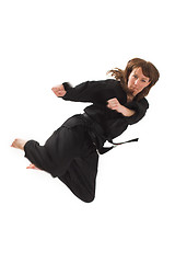 Image showing woman doing karate