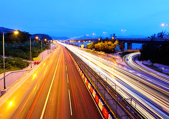 Image showing Highway at evening