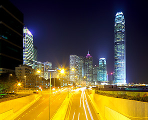 Image showing Hong Kong cityscape and roadway