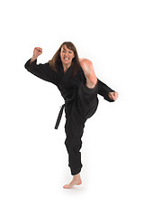 Image showing woman doing karate