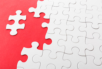 Image showing Incomplete puzzle with missing pieces