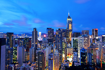 Image showing Hong Kong city at night