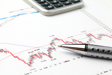 Image showing Stock market graph