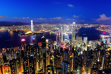 Image showing Hong Kong city at night