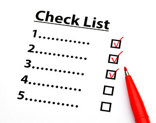 Image showing Checklist