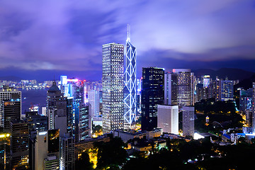 Image showing Hong Kong city at night