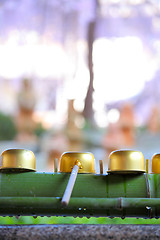 Image showing Water ladle in japanese temple