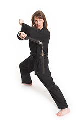 Image showing woman doing karate