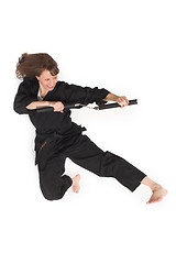 Image showing woman doing karate