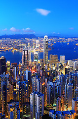 Image showing Hong Kong skyline at night