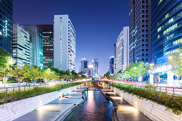 Image showing Cheonggyecheon in Seoul city 