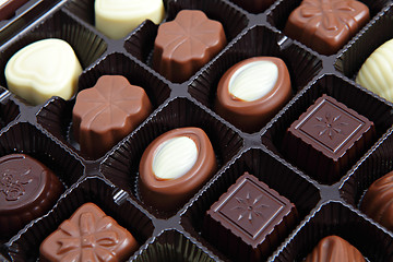 Image showing Chocolate box close up