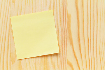 Image showing Memo with wooden background