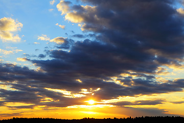 Image showing Sunset sky